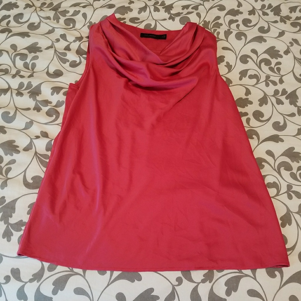 Silky cowl neck top